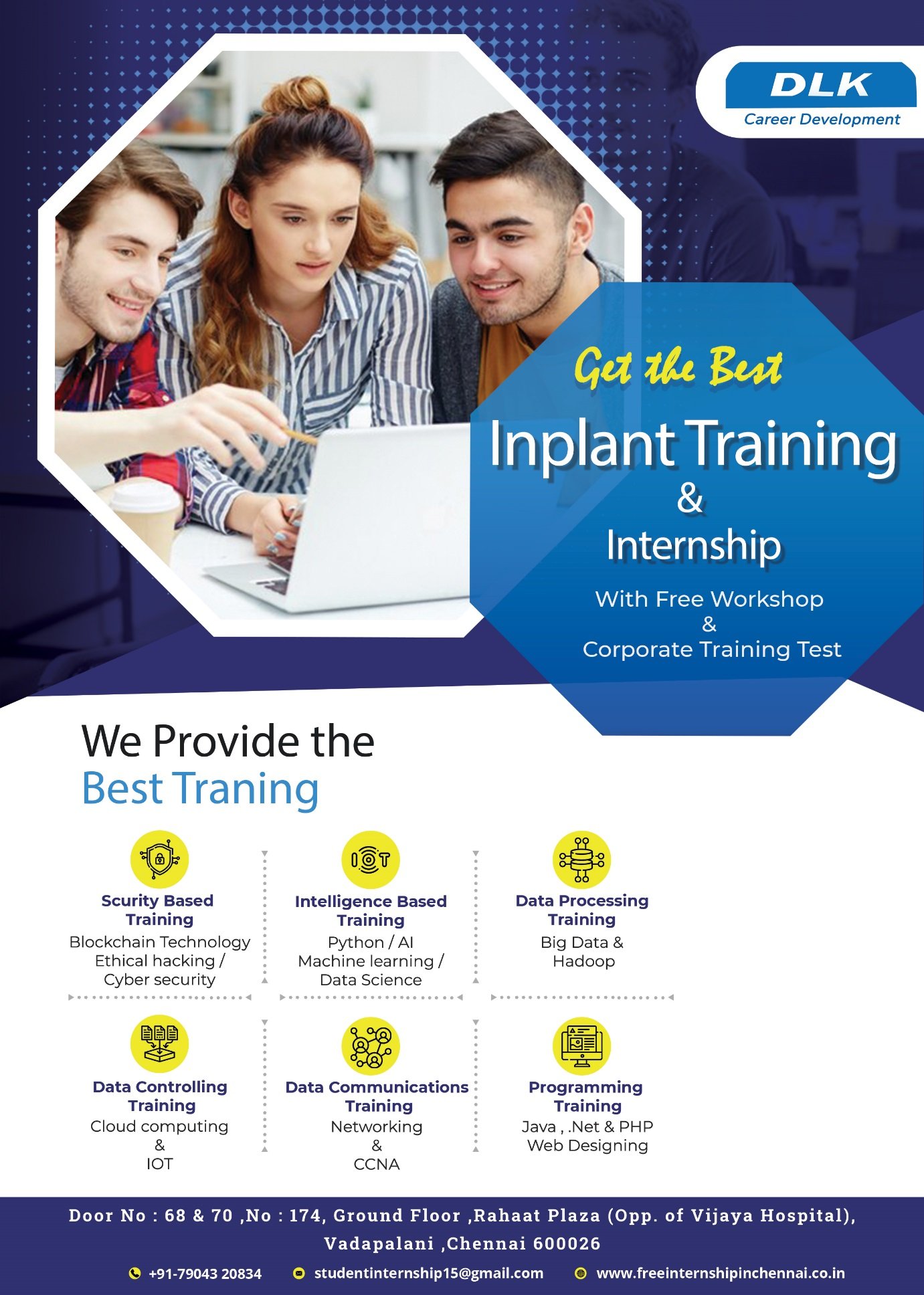 Where can I complete my internship for students in Chennai? Free